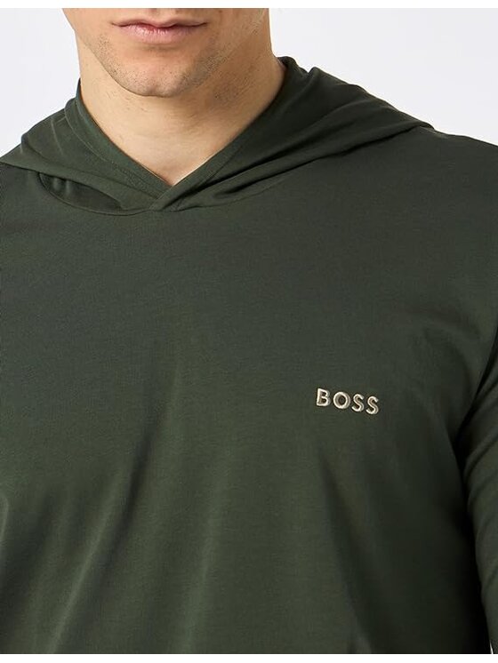 BOSS Boss Bluza 50515306-305 Zielony Regular Fit