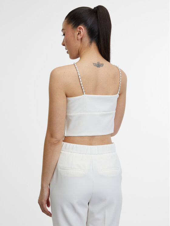 Orsay Orsay Top 1000282044000__40 Biały Regular Fit