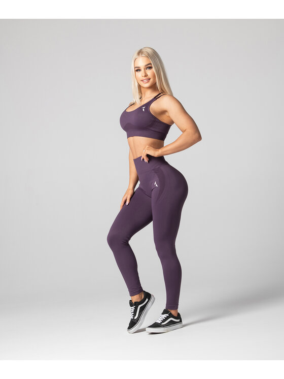 Carpatree Carpatree Legginsy Arcade Leggings Fioletowy Fitted Fit