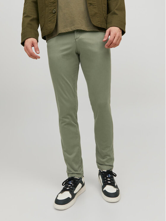 Jack & Jones Jack & Jones Chino kalhoty Marco 12150148 Zelená Slim Fit