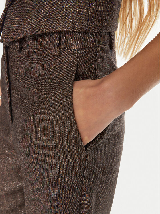 Marella Marella Pantaloni di tessuto Ecuador 2423136102 Marrone Regular Fit