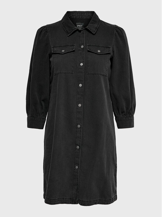 ONLY ONLY Jeanskleid Felica 15227104 Schwarz Regular Fit