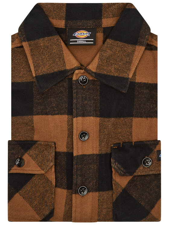 Dickies Dickies Koszula Unisex New Sacramento DK0A4XDZBD01 Brązowy Regular Fit