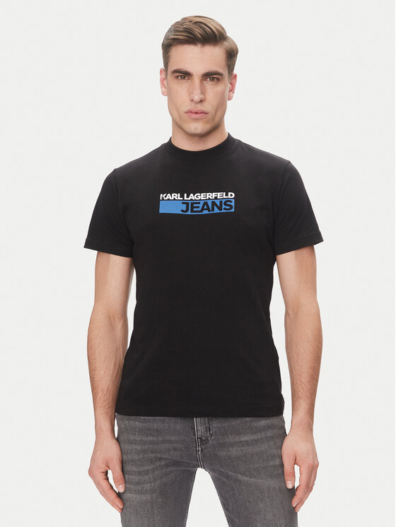 KARL LAGERFELD KARL LAGERFELD T-shirt A2M17074 Crna Regular Fit