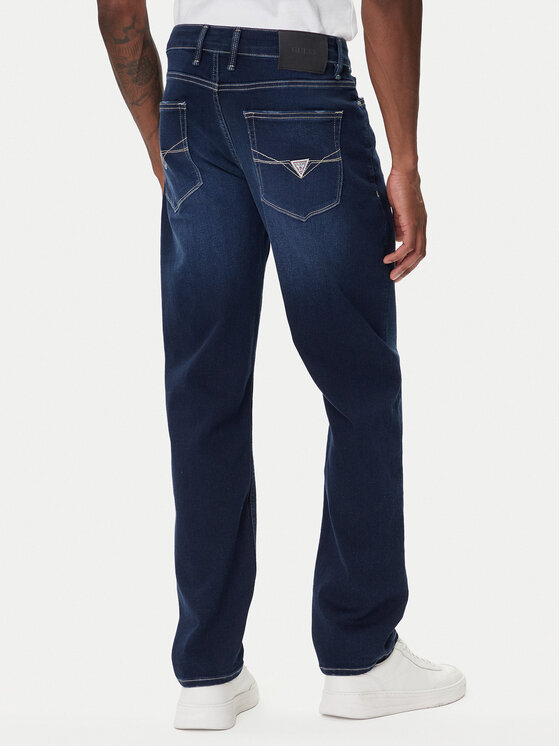 Guess Guess Jeansy M5BAN2 D0631 Tmavomodrá Slim Fit