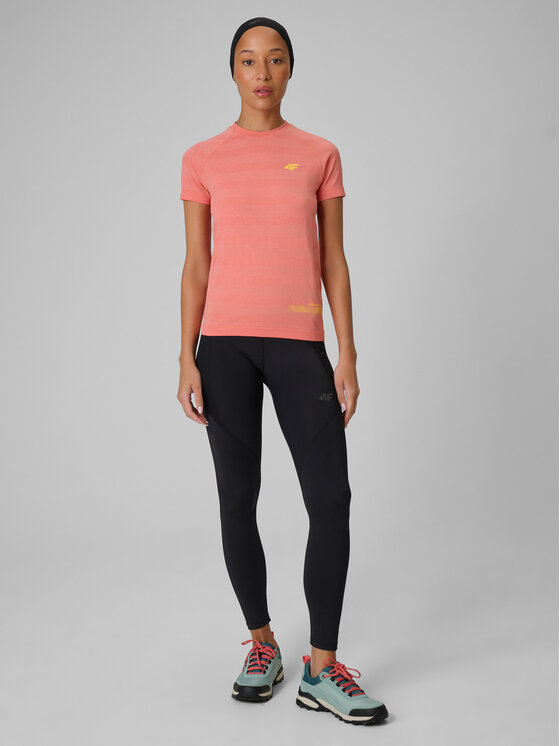 4F 4F Legginsy TREKKING Czarny Slim Fit