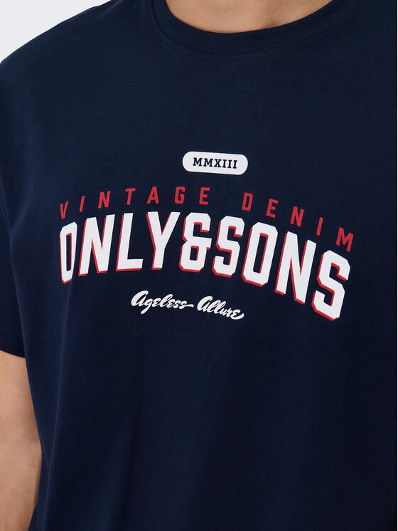 Only & Sons Only & Sons Tričko Lenny 22028593 Tmavomodrá Regular Fit
