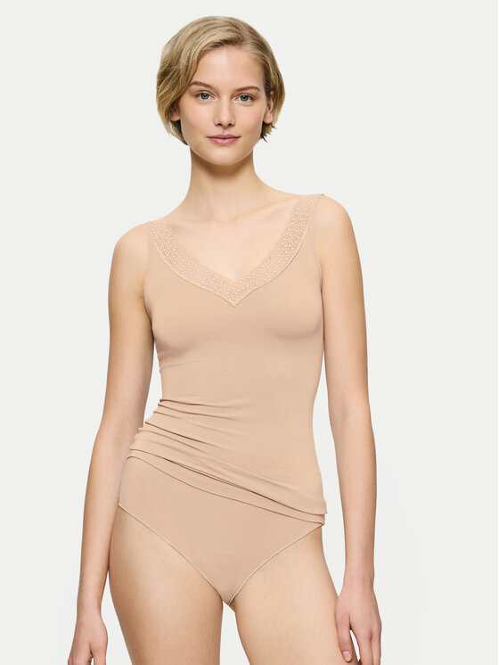 Triumph Triumph Top Feel Of Modal 10221637 Bež Slim Fit