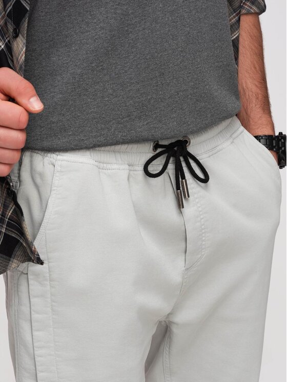 Ombre Ombre Joggery P1521 Szary jasny Relaxed Fit