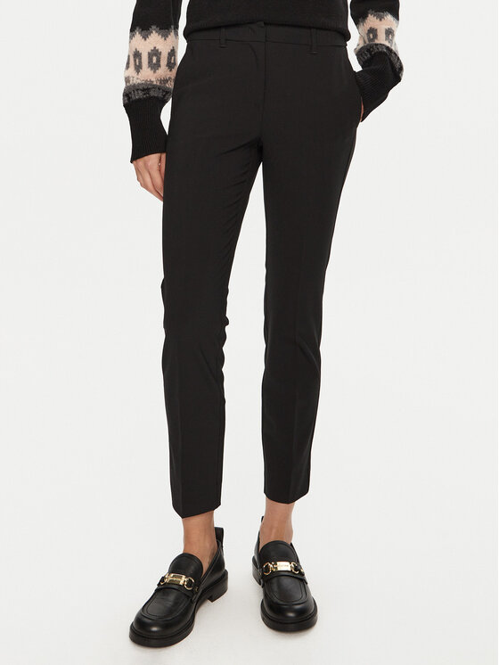 Marella Bavlnené nohavice Gerona 2423136052 Čierna Straight Fit