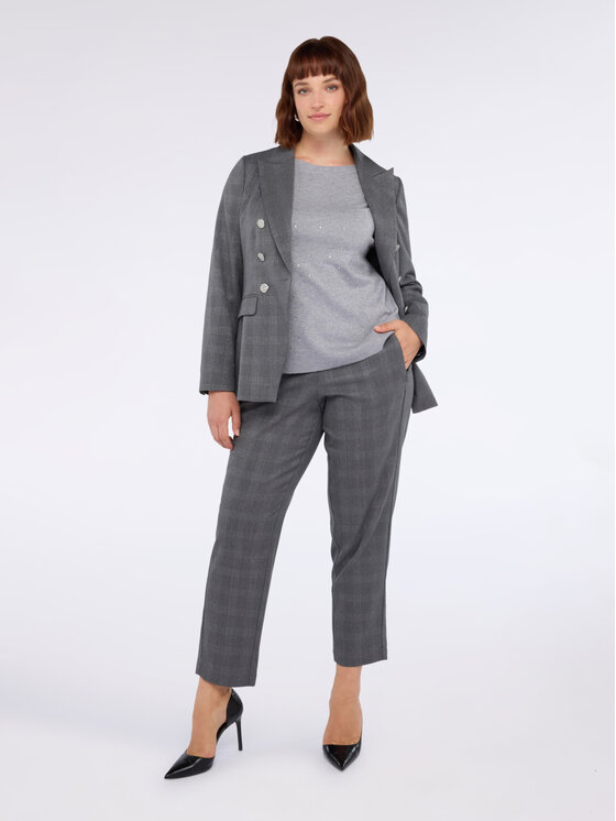 Fiorella Rubino Fiorella Rubino Kurtka outdoor Q541T000226N013 Szary Slim Fit