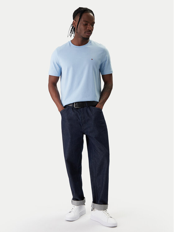 Tommy Hilfiger Tommy Hilfiger Тишърт Ess Seasonal MW0MW39995 Светлосиньо Regular Fit