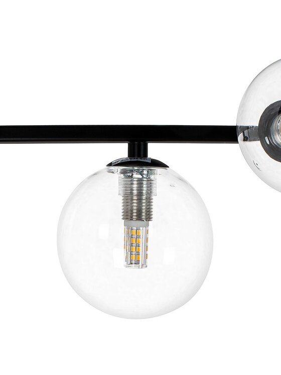 MIAhome MIAhome Lampa wisząca ALURE LINE TWIN 120 czarna Czarny