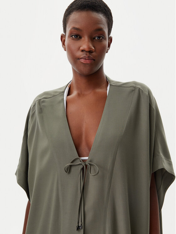 Calvin Klein Swimwear Calvin Klein Swimwear Obleka za na plažo KW0KW02822 Zelena Relaxed Fit