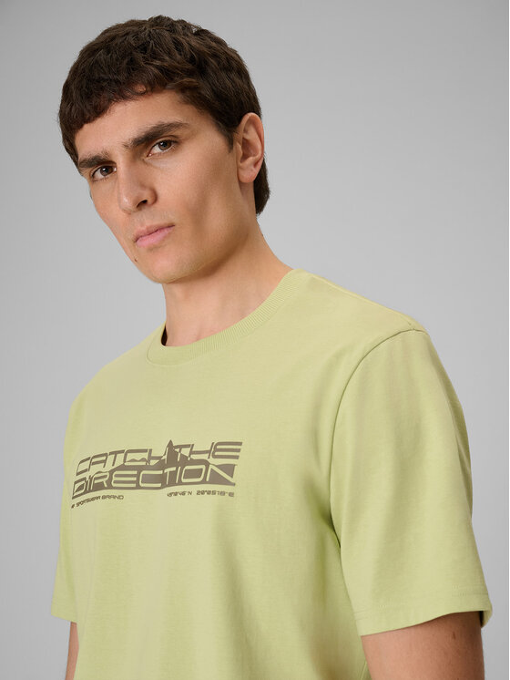4F 4F T-Shirt TREKKING Zielony jasny Regular Fit