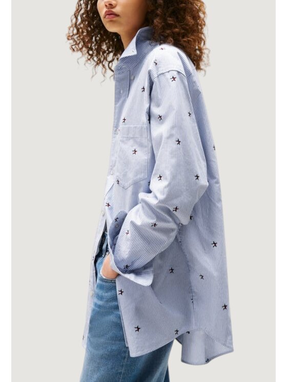 Tommy Jeans Tommy Jeans Camicia TOMMY GIRL EMBROIDER Blu Girl Fit