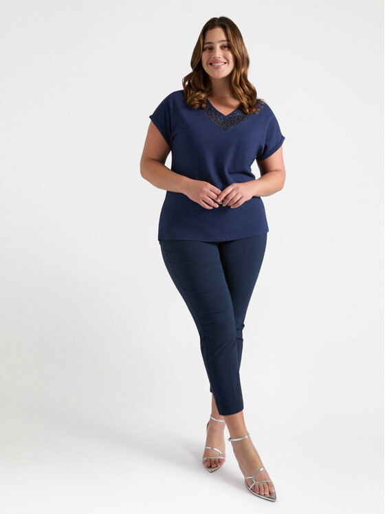 Fiorella Rubino Fiorella Rubino Spodnie materiałowe P086L102027N034 Niebieski Regular Fit