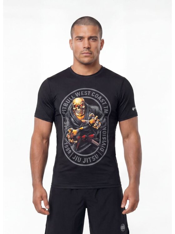 PITBULL PITBULL Koszulka techniczna JIU JITSU Czarny Regular Fit