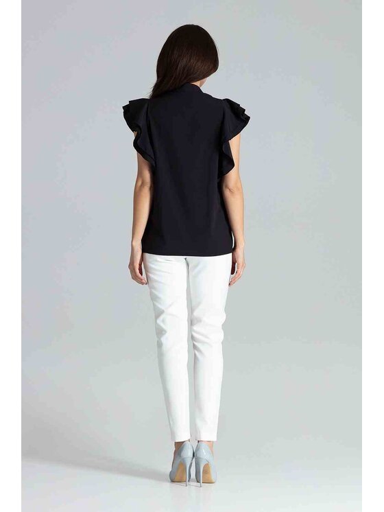 Lenitif Lenitif Blusa K482 Nero Regular Fit