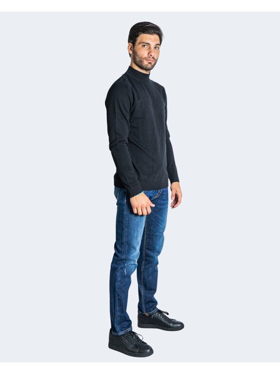Jack&Jones Jack&Jones Maglione JJEBASIC KNIT MOCK NECK NOOS Nero Basic Fit