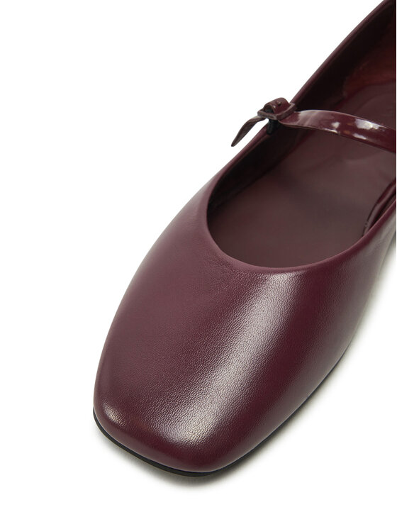 Calvin Klein Calvin Klein Балетки Mary Jane Ballerina - Lth HW0HW02307 Бордовий