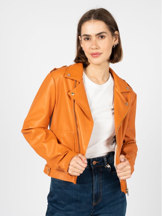 Silvian Heach Silvian Heach Kurtka przejściowa GPP23302GB Pomarańczowy Slim Fit