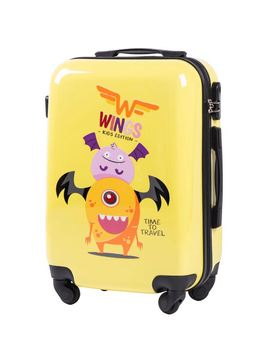Walizka dziecięca WINGS, Żółta, Jay Kids