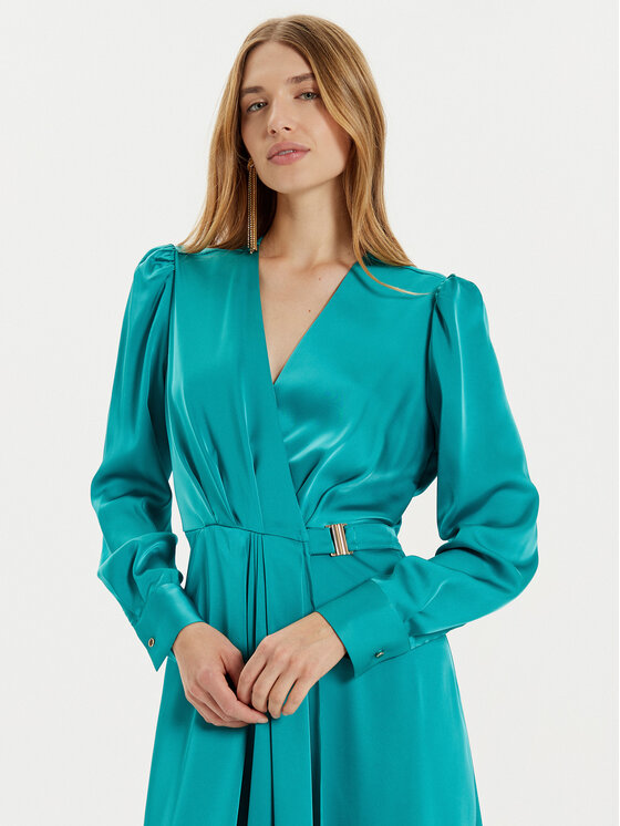 Fracomina Fracomina Coctailkleid FR24WD3002W41101 Grün Regular Fit