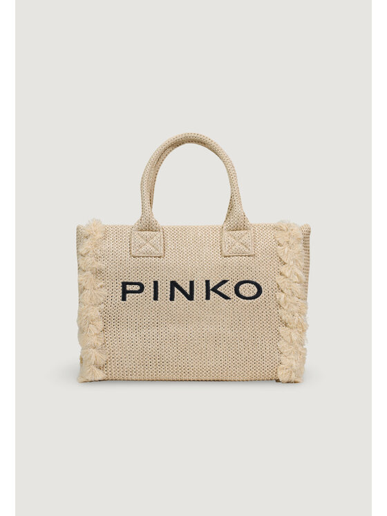 PINKO PINKO Τσάντα BEACH SHOPPER RAFIA Χρυσό