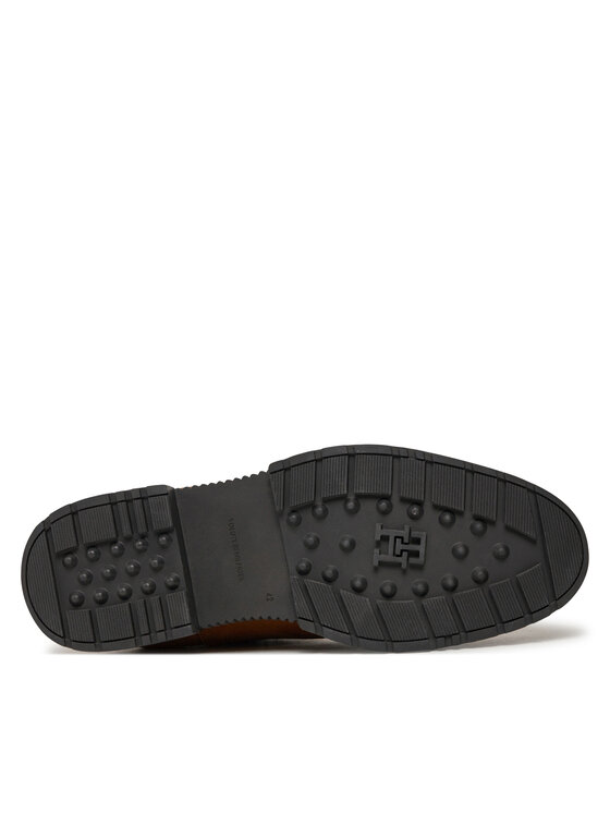 Tommy Hilfiger Tommy Hilfiger Gležnjarji Chelsea Casual Cleated Suede Chelsea FM0FM05037 Rjava