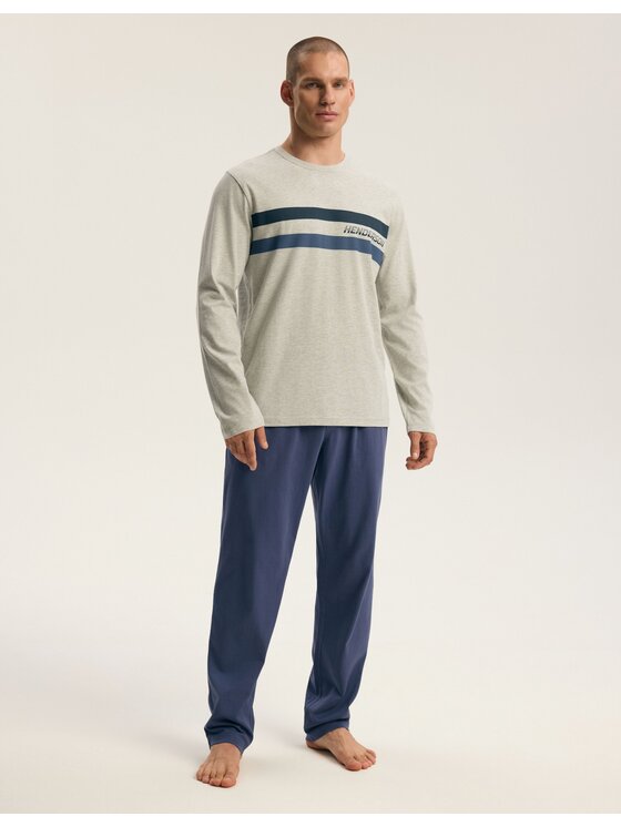 Henderson Henderson Piżama 45493 Szary Regular Fit