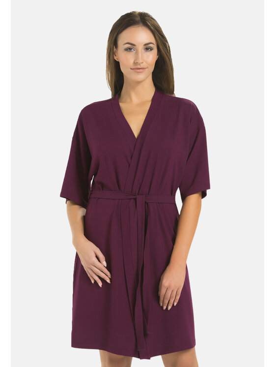 Teyli Damski Szlafrok, rozmiar S, Fioletowy, damski z wiskozy Maddalena