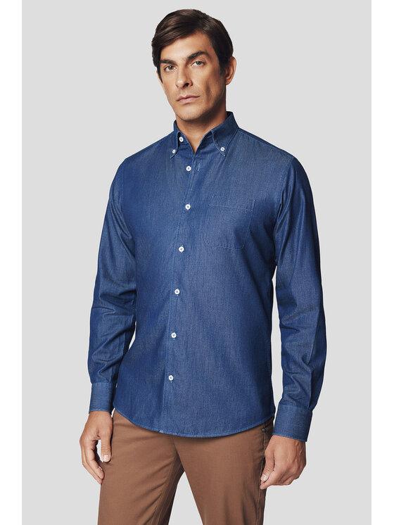 Lancerto Lancerto Koszula Solveig KO073224000021 Granatowy Slim Fit