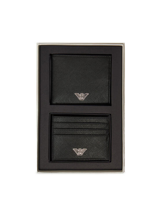 Emporio Armani Emporio Armani Комплект портфейл и калъф за карти Y4R237 Y138E Черен