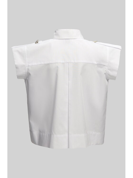 SLY SLY Bluzka 5S-101 Biały Comfortable Fit
