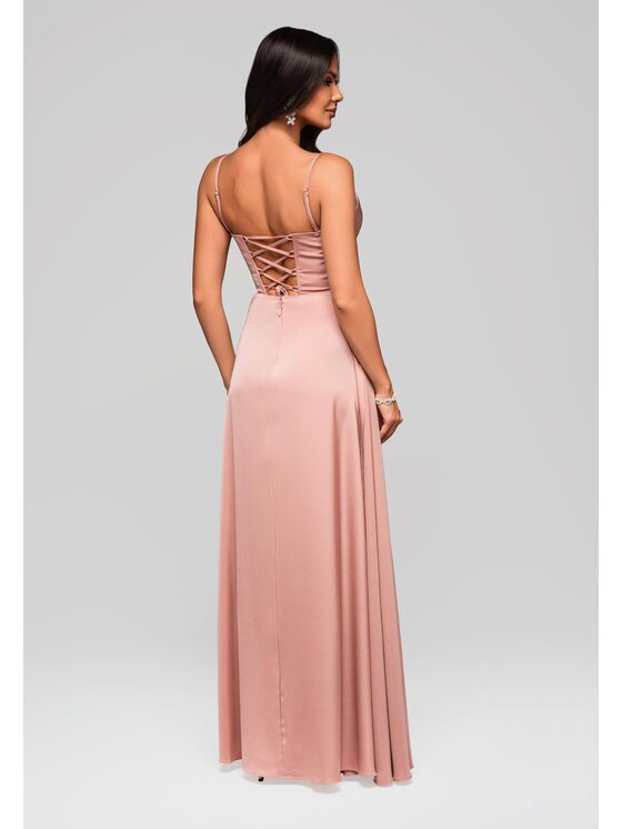 Ombre Ombre Sukienka wieczorowa LA-OM-DLR189 Różowy Regular Fit