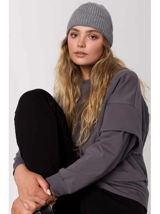 BeWear BeWear Sveter BK079 Sivá Modern Fit