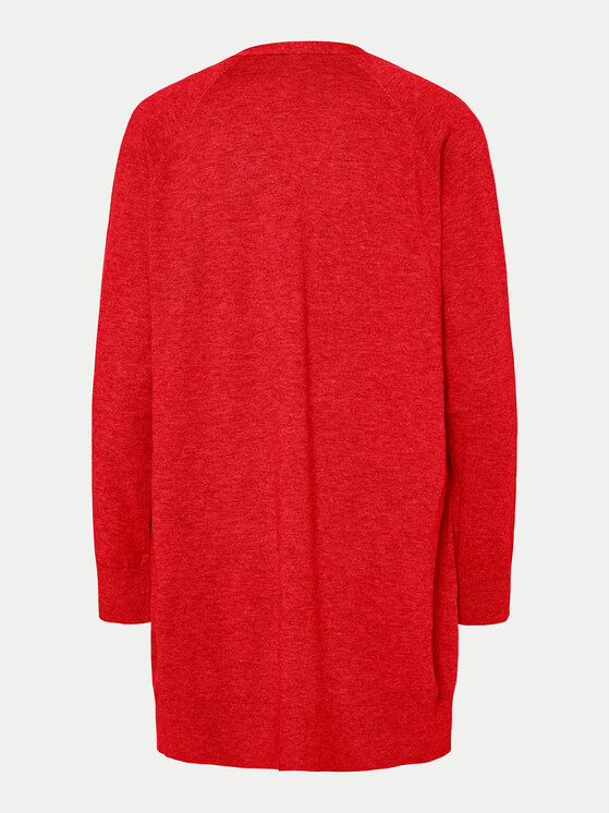 Pieces Pieces Kardigāns Natalie 17156644 Sarkans Loose Fit