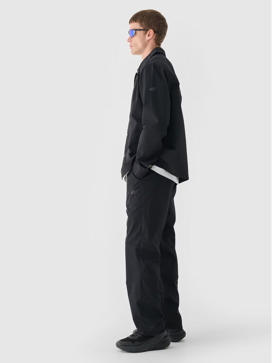 4F 4F Prechodná bunda 4FRSS24TTJAM0887-20S Čierna Regular Fit