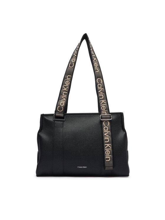 Calvin Klein Calvin Klein Geantă Webbing Adj Strap Tote LV04F3644G Negru