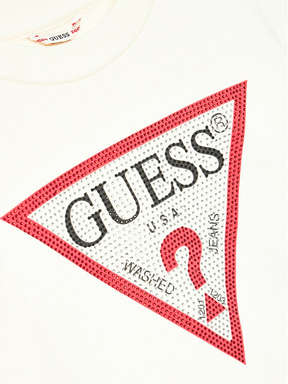 Guess Guess Felpa J4YQ22 KA6R3 Écru Regular Fit
