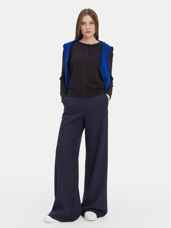 Tommy Hilfiger Tommy Hilfiger Кардиган WW0WW42370 Чорний Regular Fit