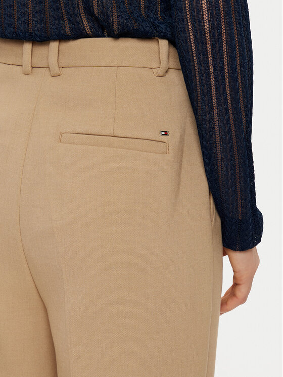 Tommy Hilfiger Tommy Hilfiger Medžiaginės kelnės WW0WW43875 Smėlio Regular Fit