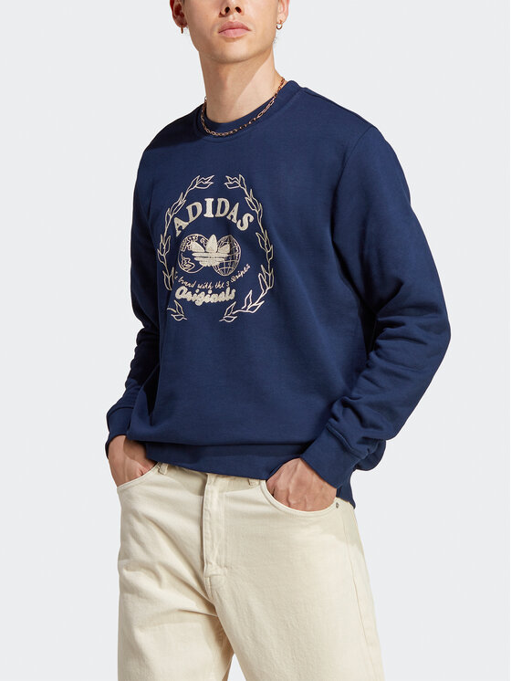 Felpa Graphics Archive Crew Sweatshirt IC5769 Blu