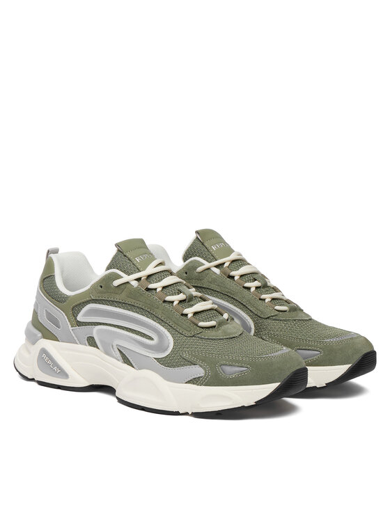 REPLAY REPLAY Sneakersy GMSIQ.000.C0001T Zielony ciemny