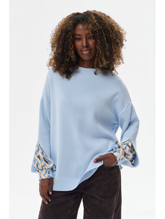 blue shadow blue shadow Sweter Celeste 2 Niebieski Regular Fit