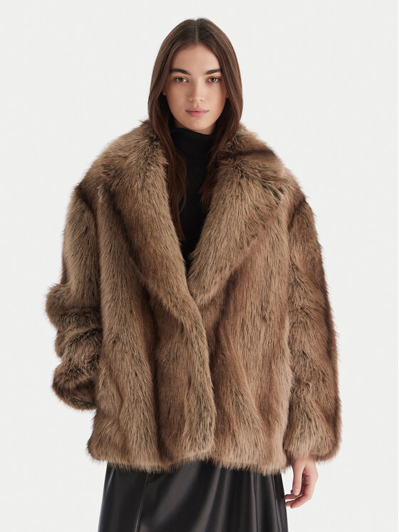 Dixie Dixie Krzno V330Y004A Rjava Regular Fit