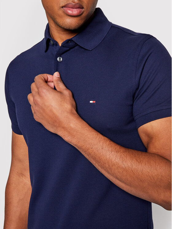 Tommy Hilfiger Tommy Hilfiger Polokošile 1985 MW0MW17771 Tmavomodrá Slim Fit