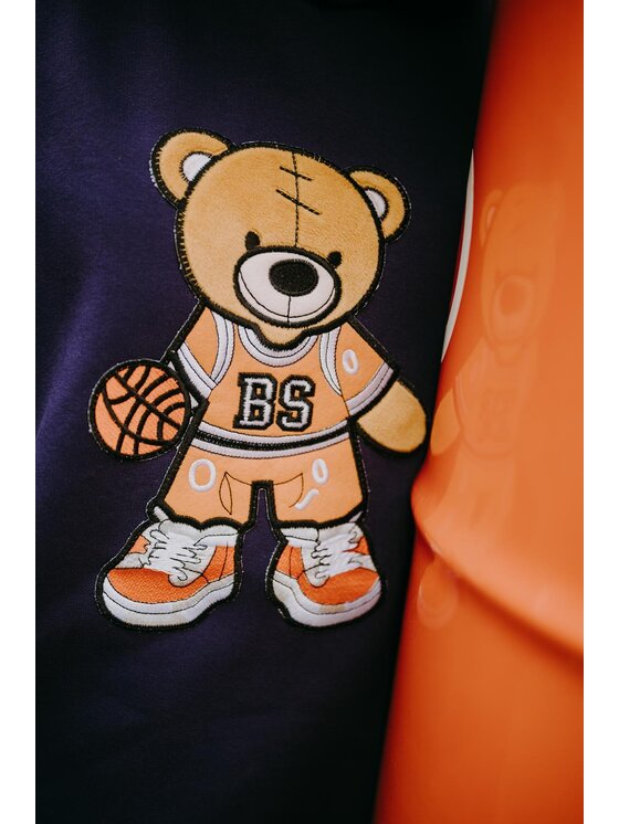 Bejbi Story Bejbi Story Bluza Bluza oversize Brandon Teddy dla mamy i taty z kapturem Fioletowy Oversize