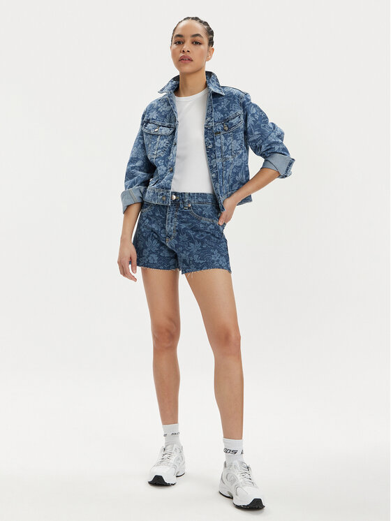 Lee Lee Τζιν σορτσάκια Rider 112349596 Μπλε Straight Fit